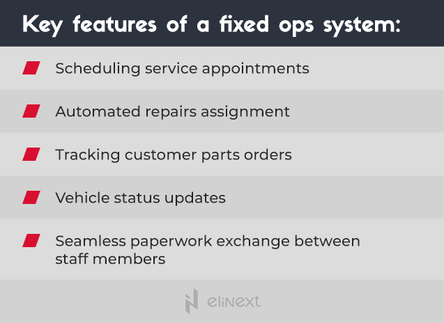 Key features of a fixed ops system