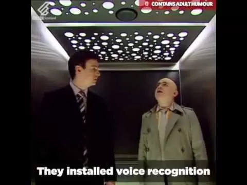Voice recognition in an elevator