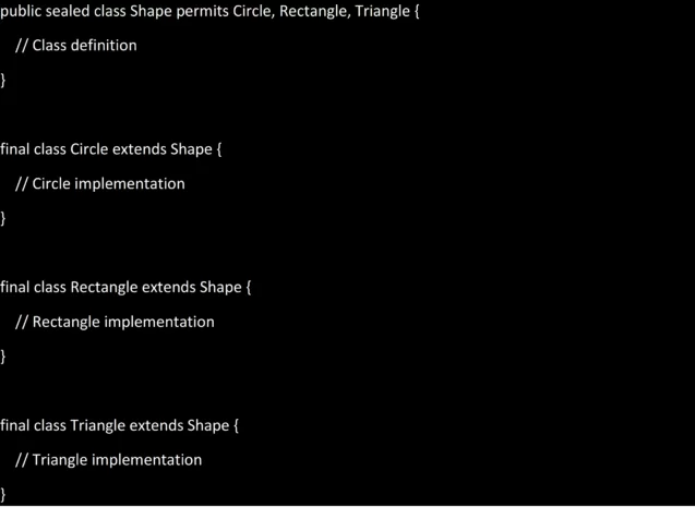 Versiegelte Klassen in Java 21