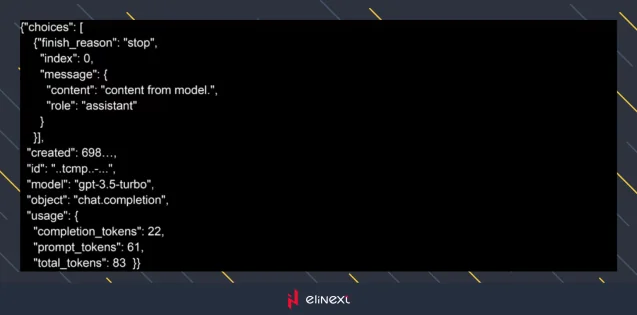 Struktur der Antwort des GPT-Modells