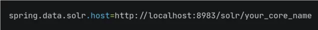 Konfigurierung der Solr-Verbindung in der Datei application.properties