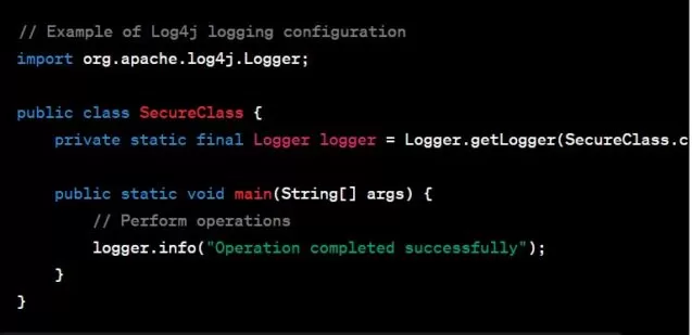 Beispiel für die Konfiguration der log4j-Protokollierung