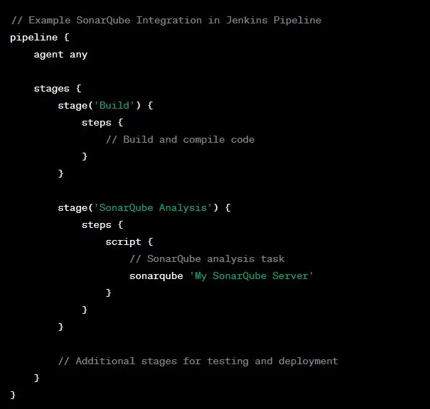 Beispiel für SonarQube in Jenkins-Pipeline