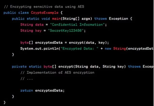 Verschlüsselung sensibler Daten mit aes in Java-Anwendungen