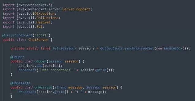 Bild 1: Java-API für WebSocket Server