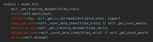 Training des Modells auf Trainings-Daten
