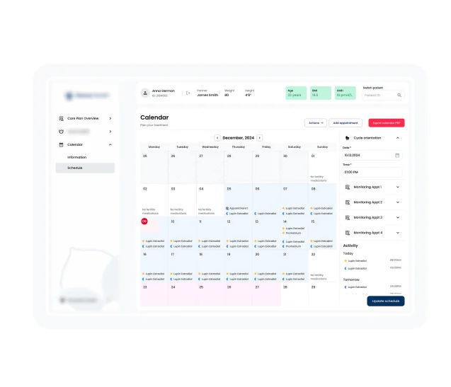Vollständig individualisierter Kalender